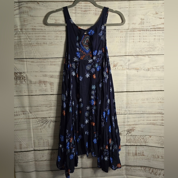 Free People Dress Anka Boarder Print Boho Flare Aztec Floral Print Womans XS - Picture 4 of 7